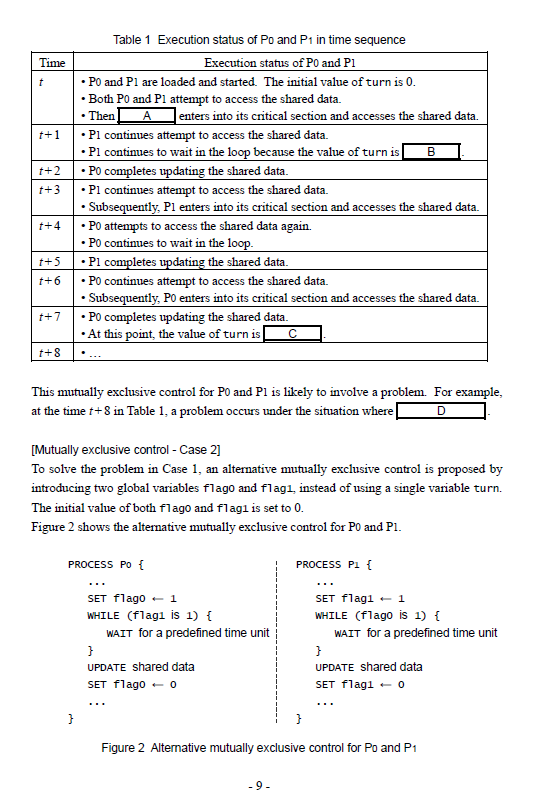 Solved Q2. Read the following description of shared resource | Chegg.com