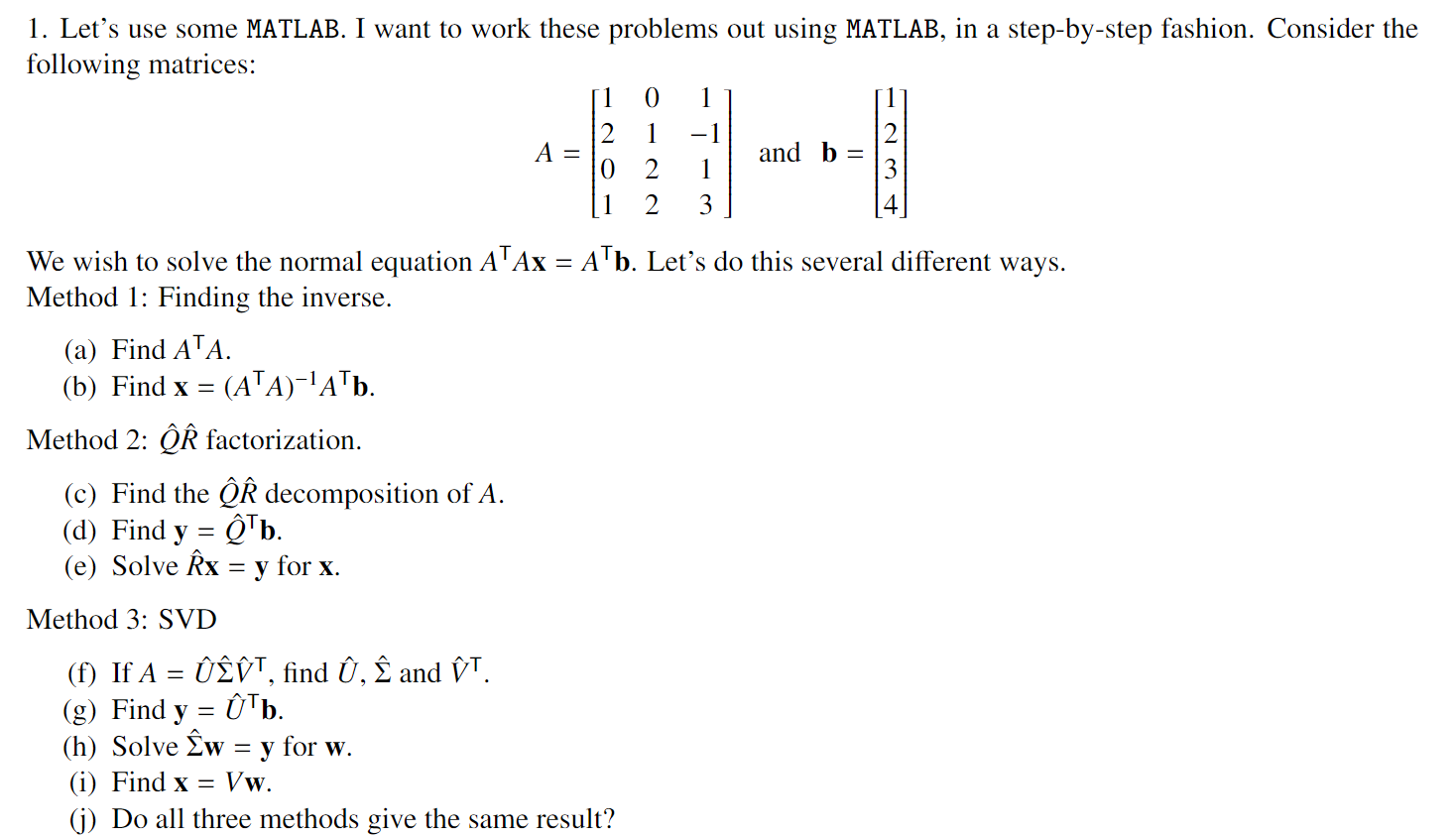 1 1 Let S Use Some Matlab I Want To Work These P Chegg Com