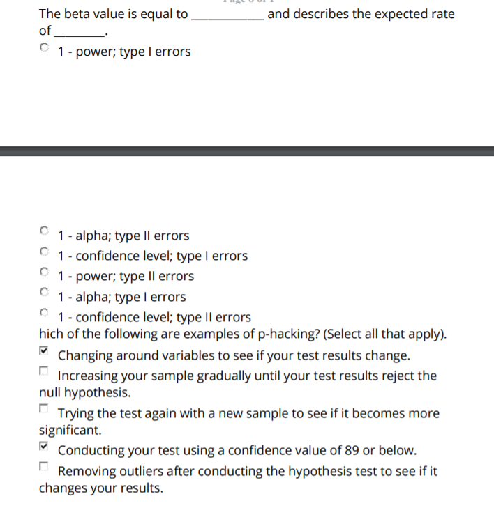 Solved The beta value is equal to and describes the expected | Chegg.com