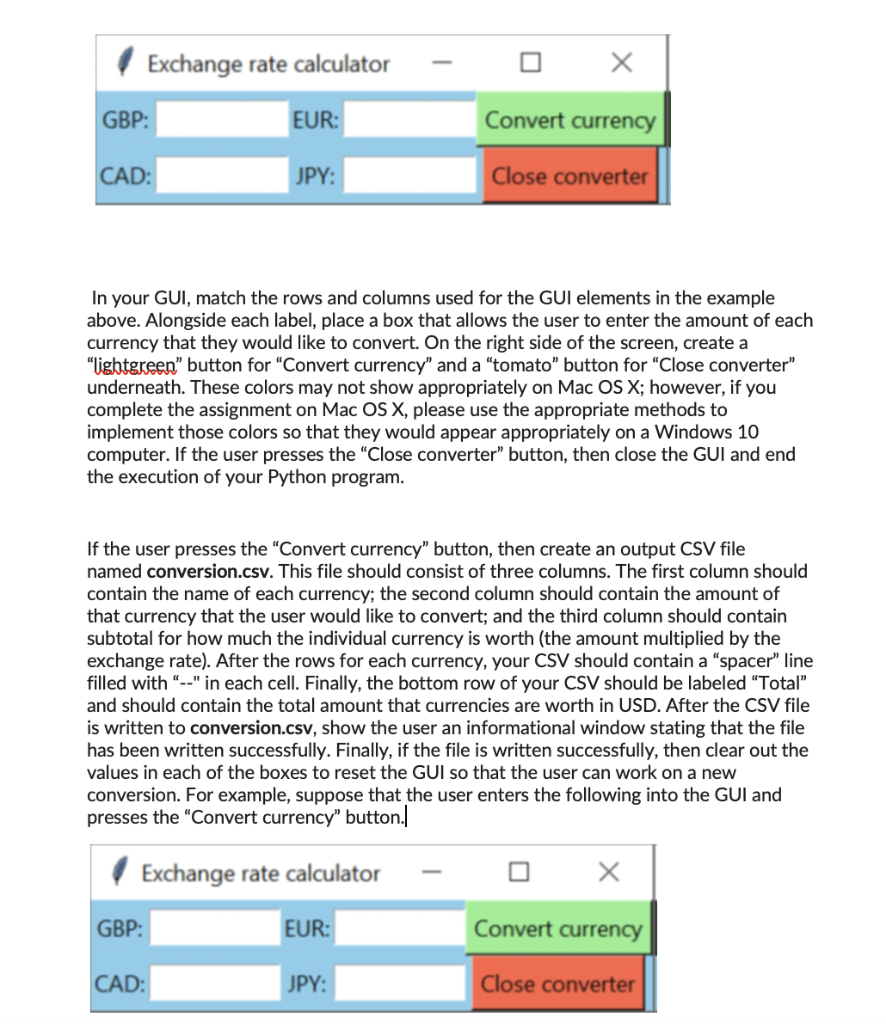 Solved Your assignment is to create a Python program that | Chegg.com