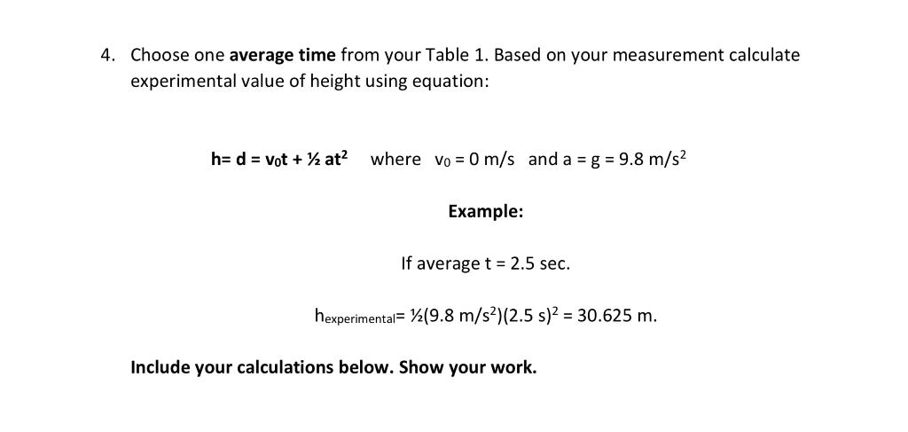 Solved In this experiment you will drop an object from | Chegg.com