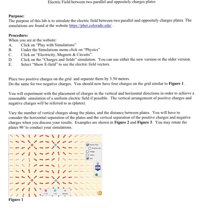 Solved Electric Field between two parallel and oppositely | Chegg.com