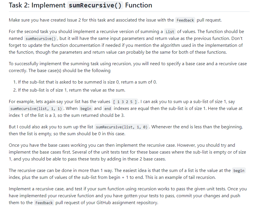 Task 1: Implement sumIterative() Function If you | Chegg.com