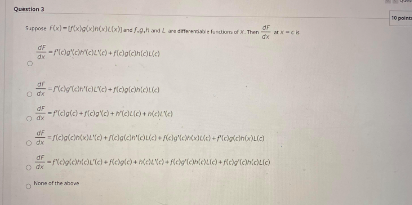 Solved Question 3 10 Points At X Cis Suppose F X F X Chegg Com