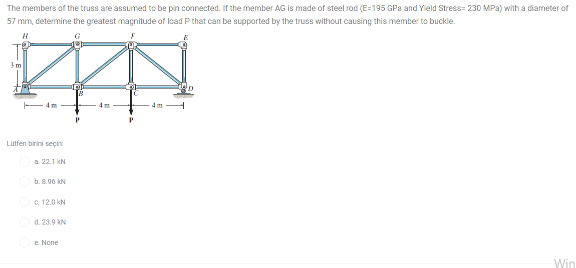 Solved The members of the truss are assumed to be pin | Chegg.com