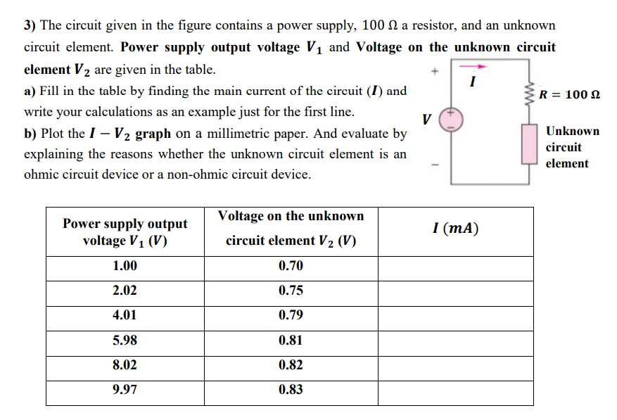 Solved 3) The circuit given in the figure contains a power | Chegg.com