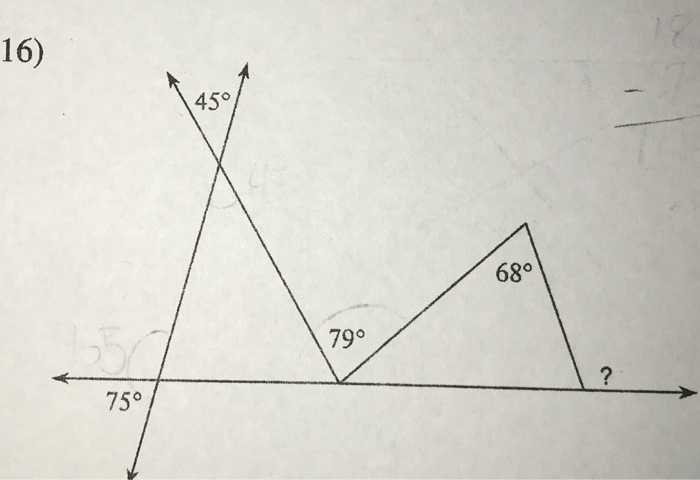 Solved 16) 45° 680 79° 75° | Chegg.com