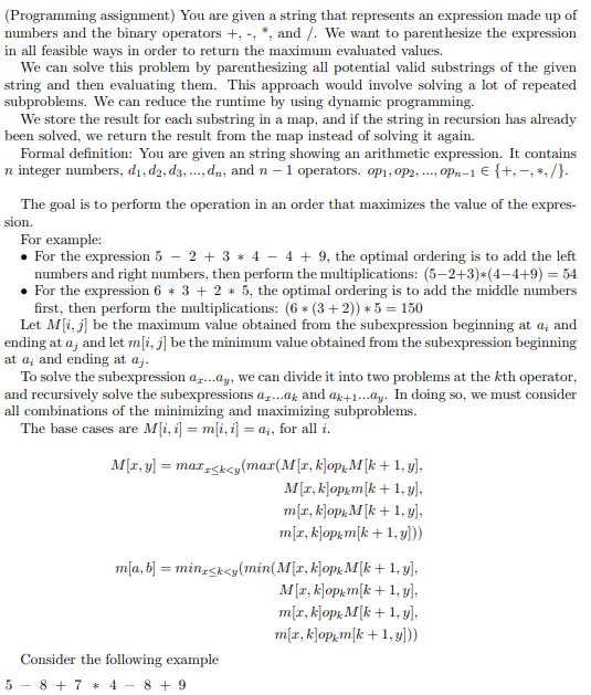 Solved (Programming assignment) You are given a string that | Chegg.com