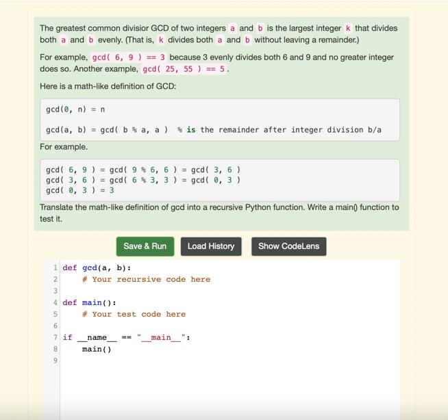 Solved The greatest common divisior GCD of two integers a | Chegg.com