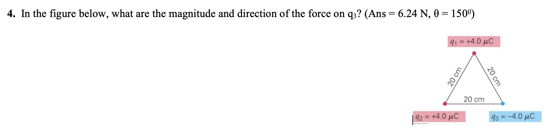 Solved 4. In the figure below, what are the magnitude and | Chegg.com
