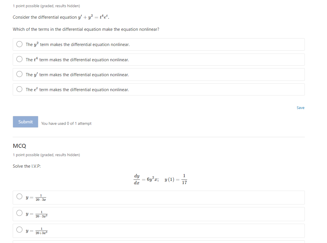 Solved 1 Point Possible (graded, Results Hidden) Consider | Chegg.com