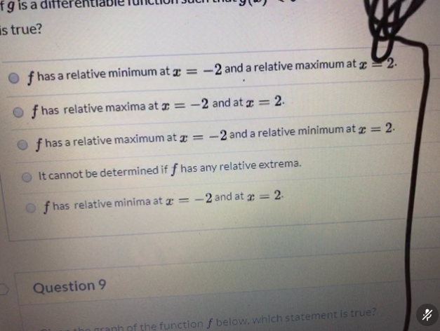 If G Is A Differentiable Function Such That