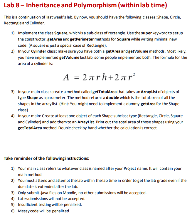 Solved Java Code, I need lab 8, note** lab 7 is needed to | Chegg.com