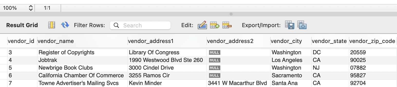 Solved 1. Write a SELECT statement that returns three | Chegg.com