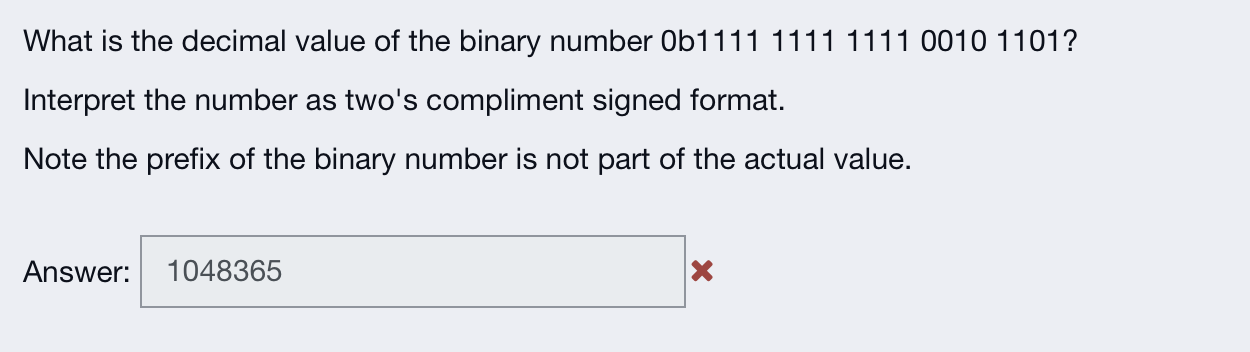 what is the decimal representation of binary 1111 and 1101