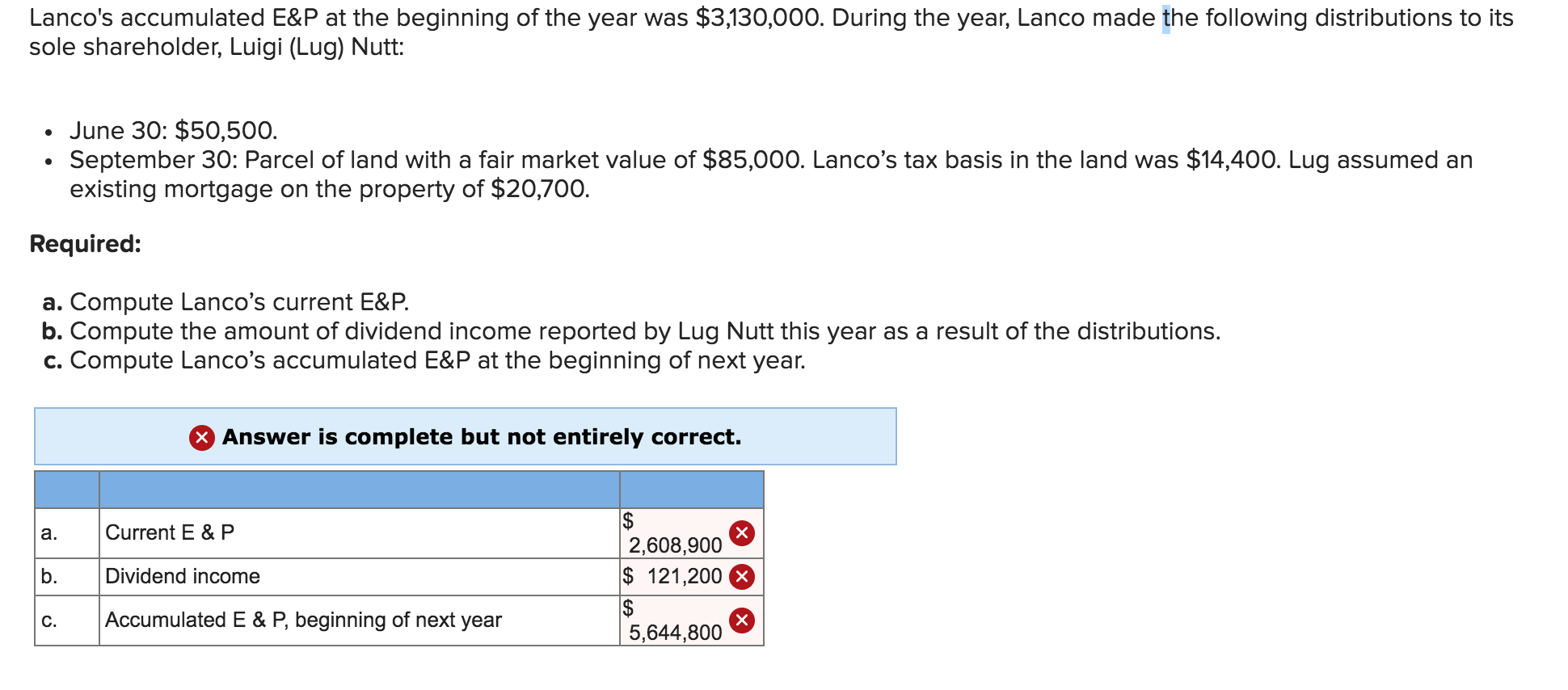 Solved Lanco Corporation, an accrual-method corporation, | Chegg.com