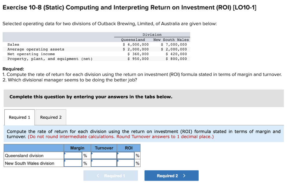 Solved Exercise 10-8 (Static) Computing And Interpreting | Chegg.com