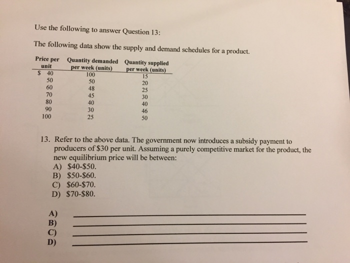 Solved Use the following to answer Question 13 The | Chegg.com