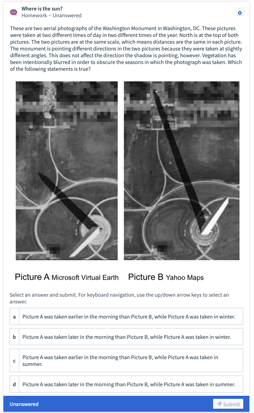 Solved Where is the sun? Homework. Unanswered These are two
