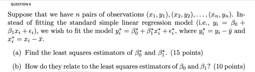 Solved QUESTION 6 Suppose that we have n pairs of | Chegg.com