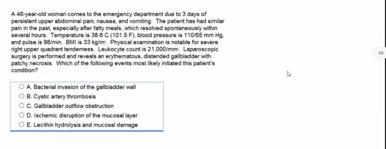 Solved A 46-year-old woman comes to the emergency department | Chegg.com