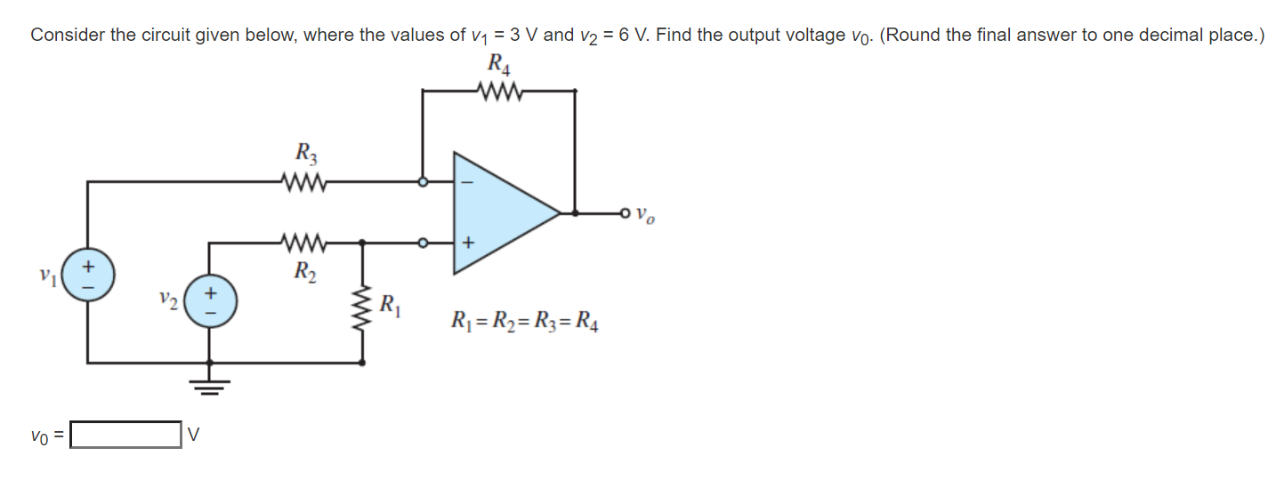 Solved Consider the circuit given below, where the values of | Chegg.com