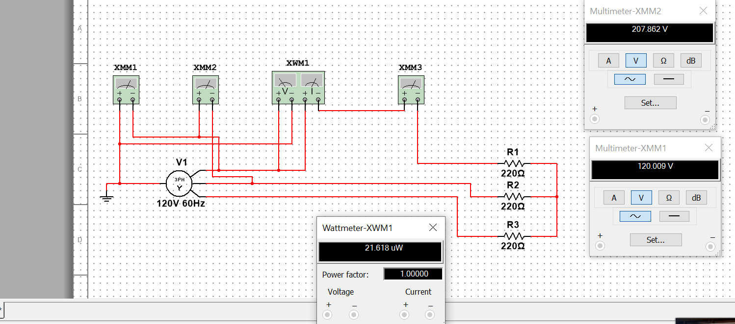 Solved MultimeterXMM2 X Х 207.862 V XwMi A V Ω dB XMM1 XMM2