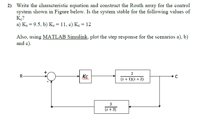 Solved 2) Write the characteristic equation and construct | Chegg.com