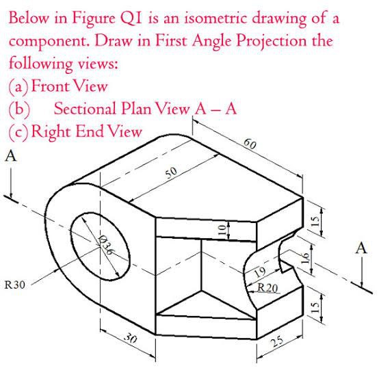 Solved Below in Figure QI is an isometric drawing of a | Chegg.com