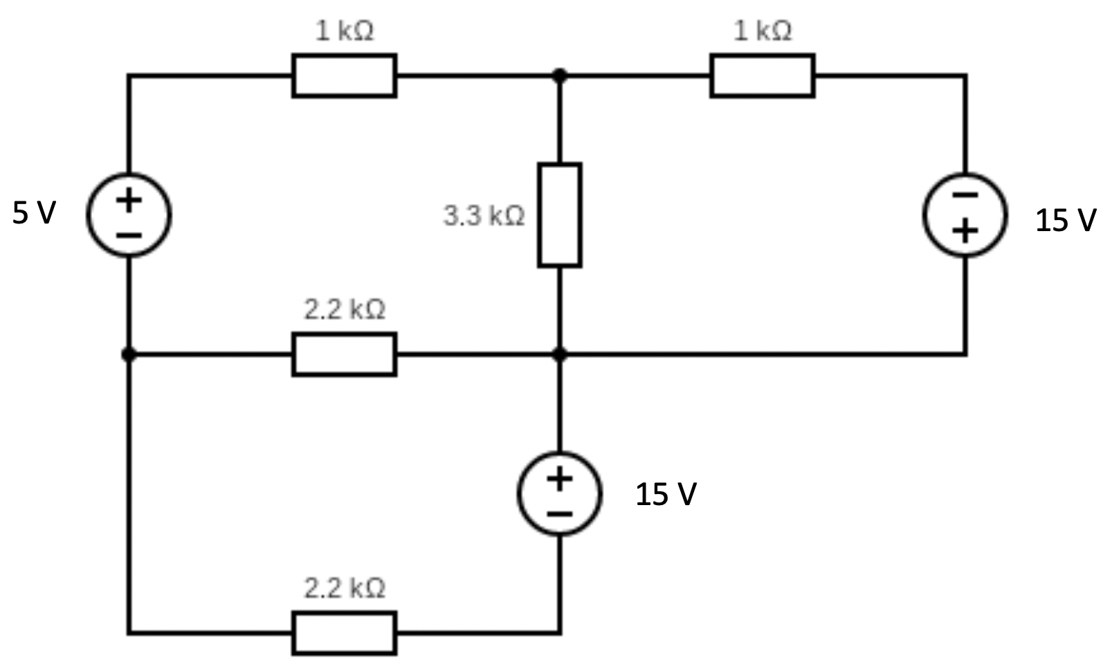 Solved solve for 5V source using superposition analysis and | Chegg.com