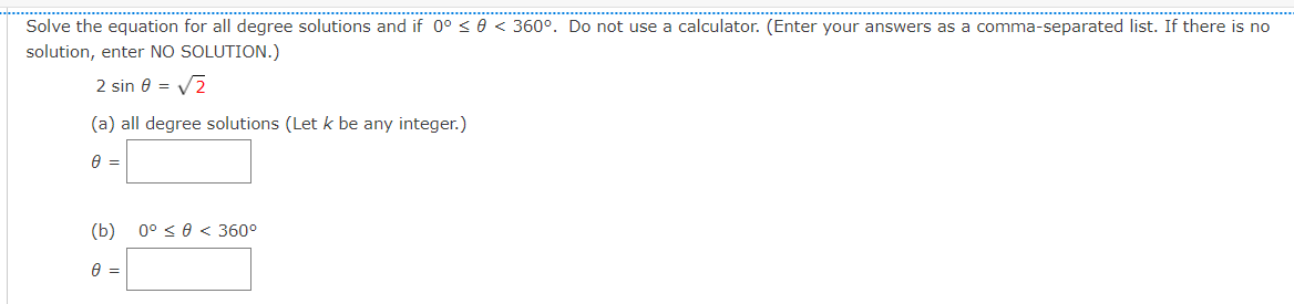 Solved Solve the equation for all degree solutions and if | Chegg.com
