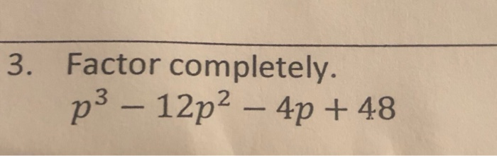 factor p 3 3p 2 16p 48