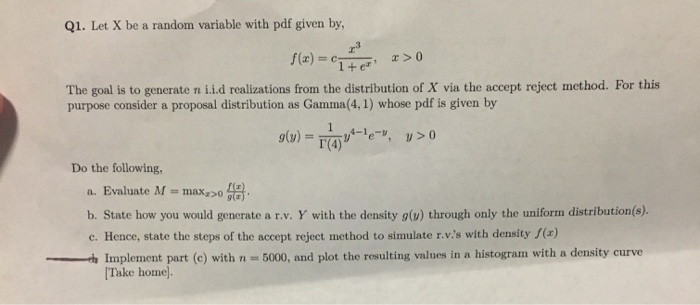Solved Q1. Let X be a random variable with pdf given by, | Chegg.com