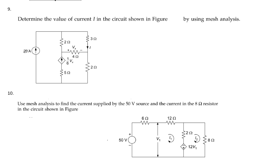 Solved Determine the value of current I in the circuit shown | Chegg.com