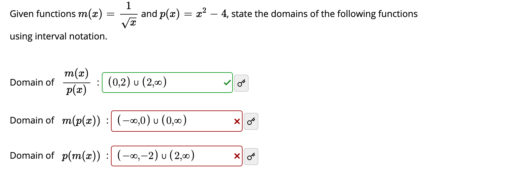 Solved 1 Given Functions M X And P X X2 4 State Chegg Com
