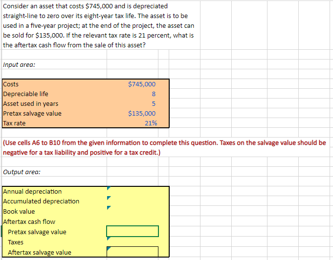 Solved (Use Cells A6 To B10 From The Given Information To | Chegg.com