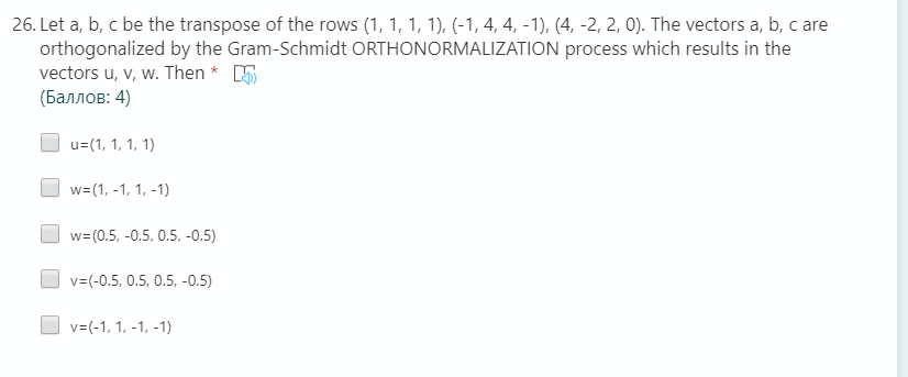 Solved 26. Let A, B, C Be The Transpose Of The Rows (1, 1, | Chegg.com