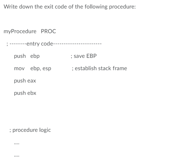 solved-write-down-the-exit-code-of-the-following-procedure-chegg