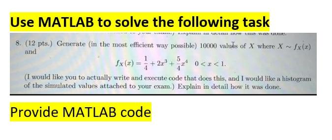 Solved Use MATLAB to solve the following task THE TWO WA | Chegg.com