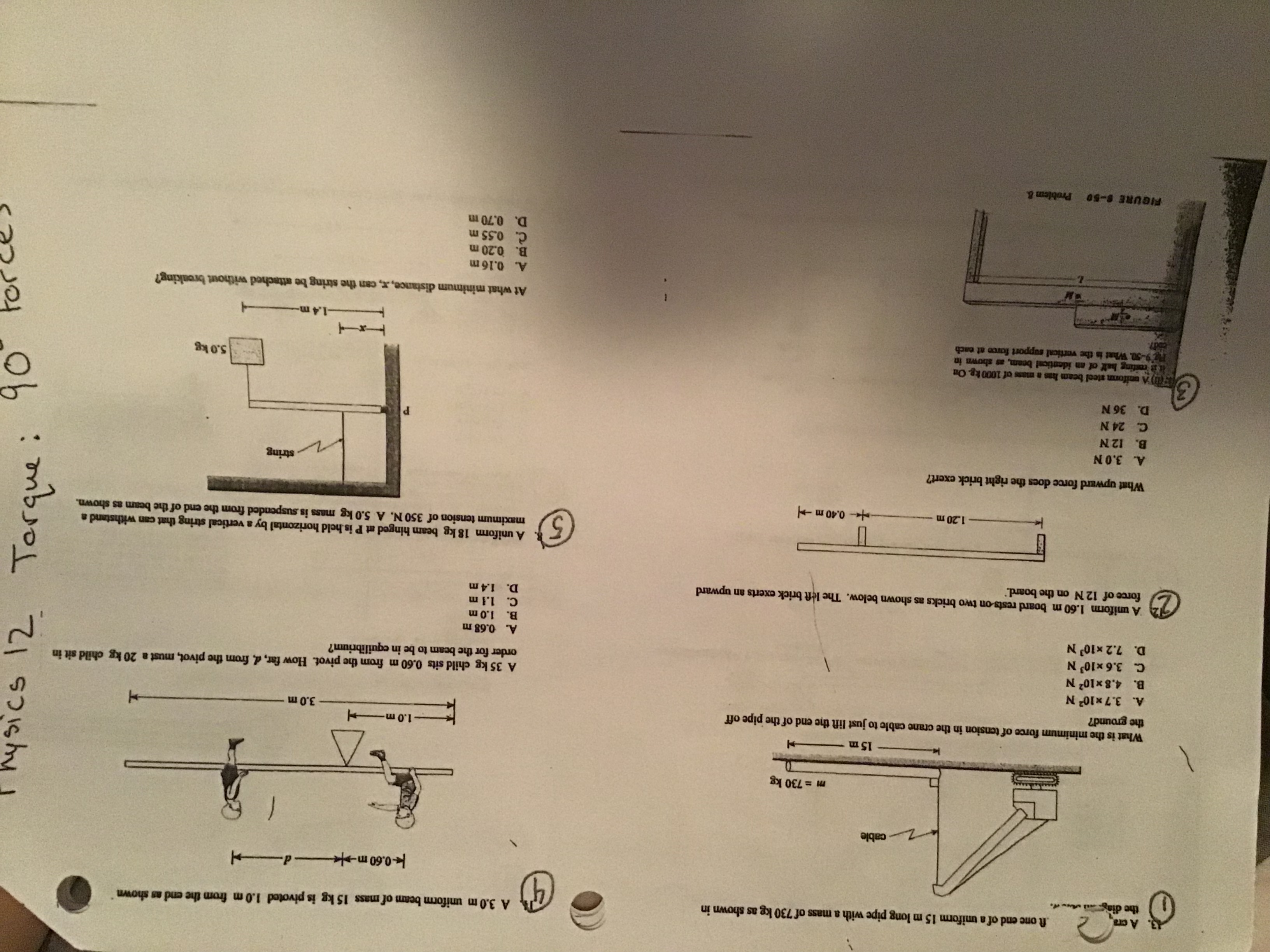 solved-13-a-cra-the-diss-at-one-end-of-a-uniform-15-m-long-chegg