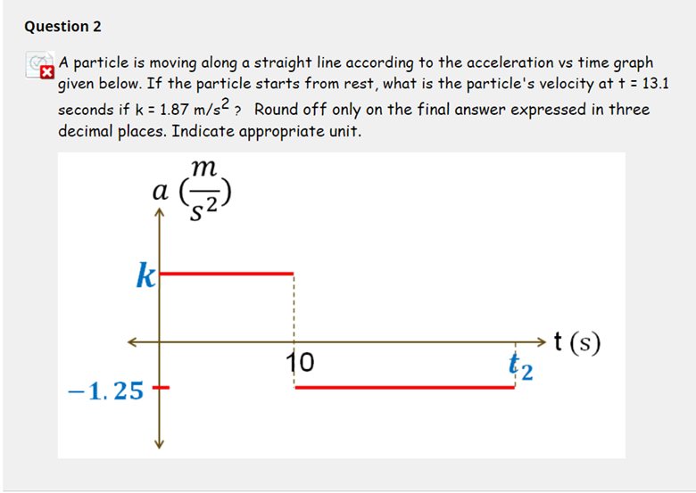 Solved A Particle Is Moving Along A Straight Line According Chegg Com