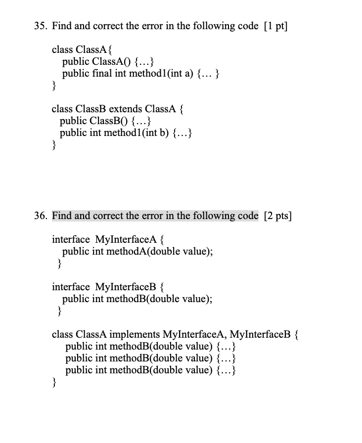 Solved 35. Find And Correct The Error In The Following Code | Chegg.com