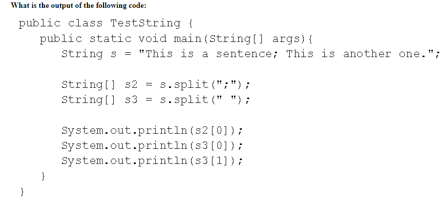 Solved What is the output of the following code: public | Chegg.com
