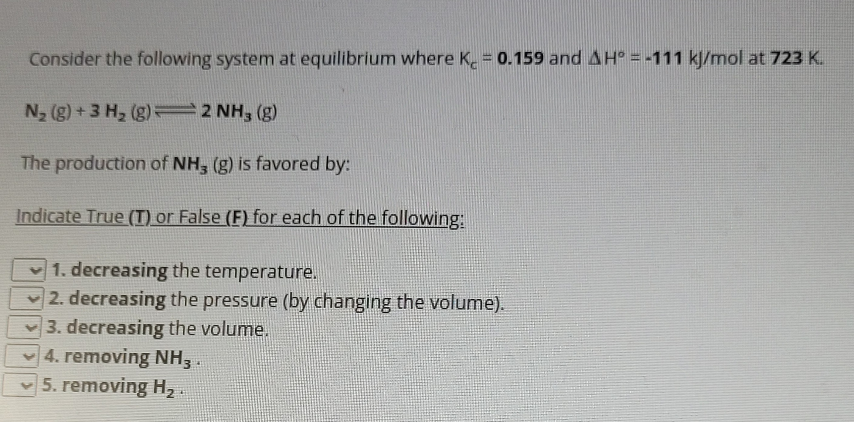 Solved Consider the following system at equilibrium where | Chegg.com