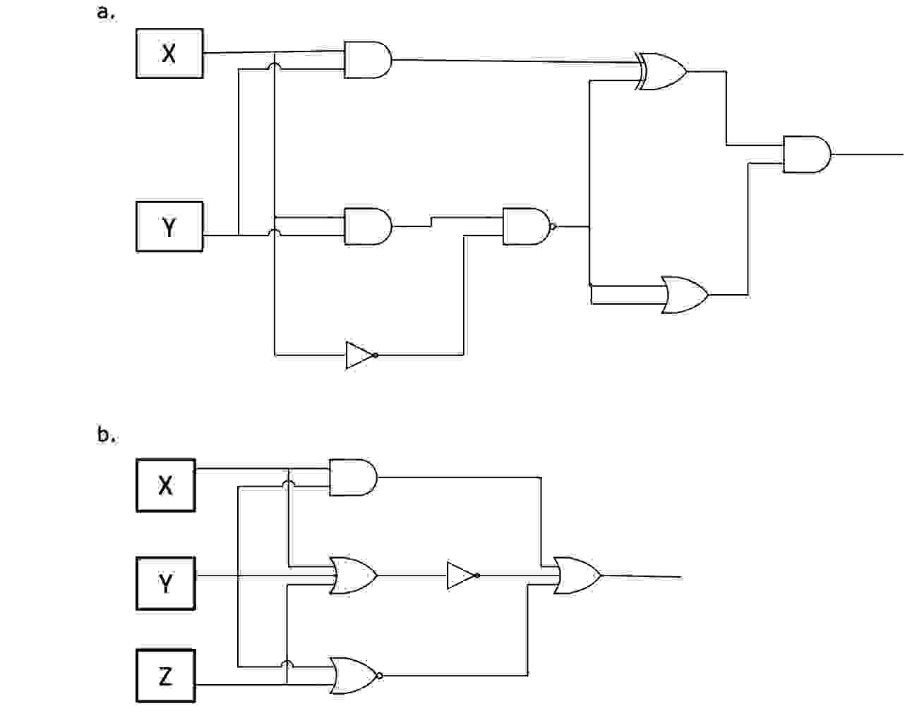 Solved Need to create a truth table for each circuit showing