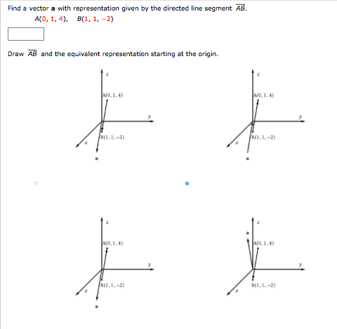 Solved Find a vector a with representation given by the | Chegg.com
