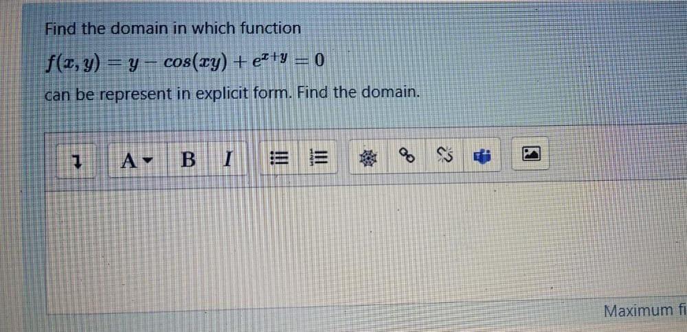 how to find the domain of a function f xy