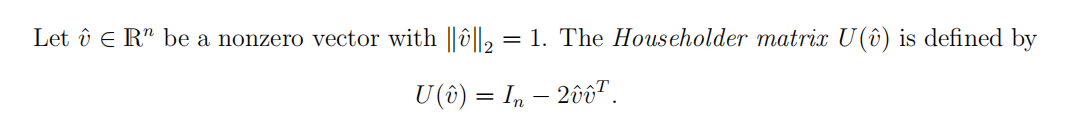 Solved Let v^∈Rn be a nonzero vector with ∥v^∥2=1. The | Chegg.com