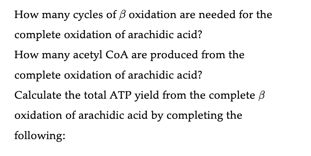 Solved 18.74 Arachidic acid is a C20 fatty acid found in