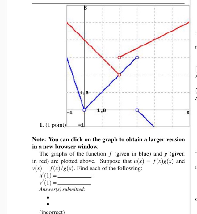 Solved 6 1.(I point)1 Note: You can click on the graph to | Chegg.com